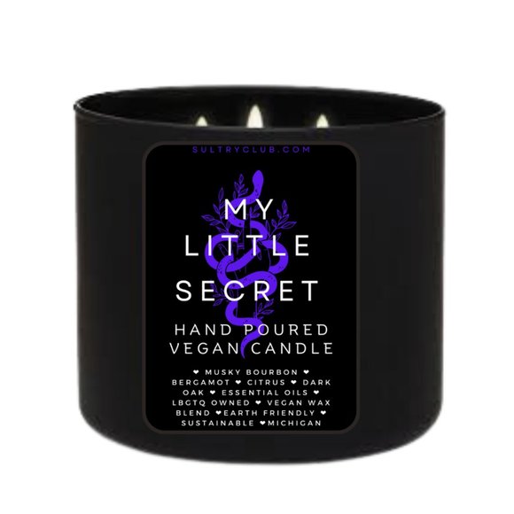 My Little Secret Vegan Triple Wick Candle - Picture 1 of 2